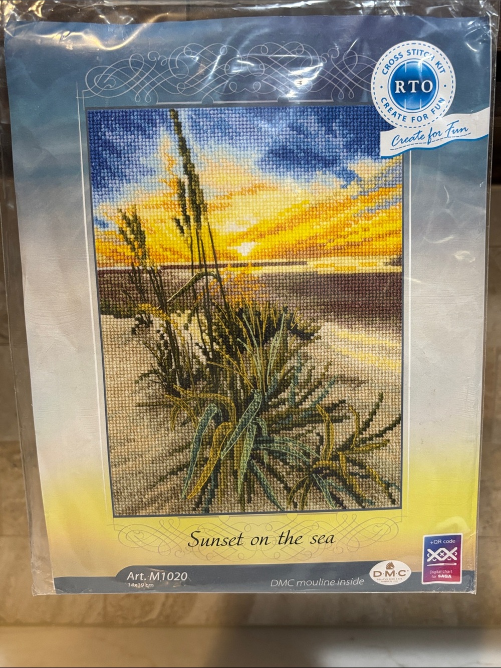 RTO Counted Cross Stitch Kit titled "Sunset on the Sea"